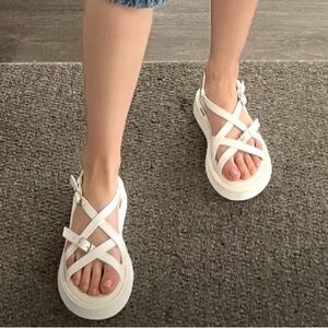 White Strappy Sandals